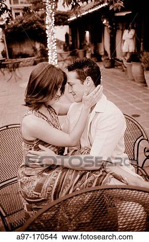 Romantic couple in outdoor cafe View Large Photo Image Picture - Romantic couple in outdoor cafe. Fotosearch