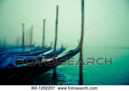 Stock Photo - Romantic Gondolas, Venice, Italy. Fotosearch