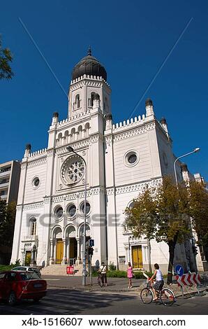 Stock Photo - Romantic-moorish style Synagogue 1868 at Szabadsag ter square Belvaros the city centre Kecskemet Hungary Europe. Fotosearch