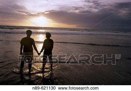 Romantic Sunset. Kuta Beach. Bali. Indonesia View Large Photo Image Stock Image - Romantic Sunset. Kuta Beach. Bali. Indonesia. Fotosearch