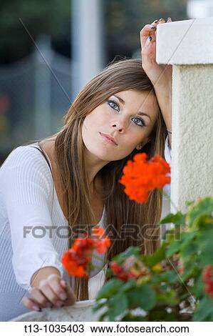 Romantic with Red a flower View Large Photo Image Stock Image - Romantic with Red a flower. Fotosearch