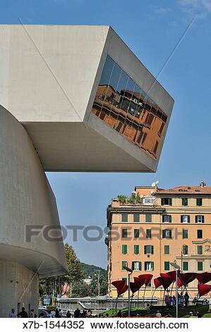 Stock Image - Rome Italy MAXXI National Museum of 21st Century Arts designed by Zaha Hadid. Fotosearch