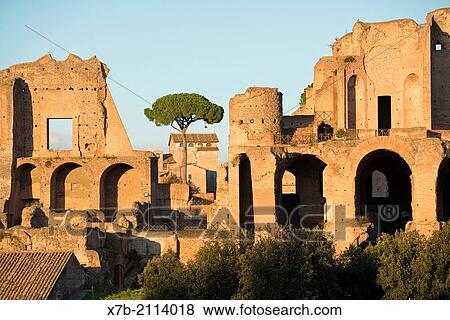 Rome. Italy. Ruins of the Palace of Septimius Severus on the Palatine hill. View Large Photo Image Stock Photo - Rome. Italy. Ruins of the Palace of Septimius Severus on the Palatine hill.. Fotosearch