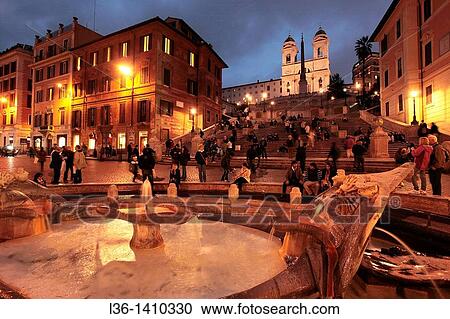 Rome Spanish Stairs View Large Photo Image Stock Image - Rome Spanish Stairs. Fotosearch