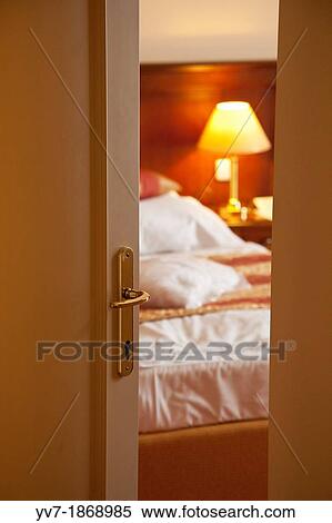 Stock Photography - Room of the Hotel Nove & Centralni Lazne & Spa Marianske Lazne, Bohemia, Czech Republic, Europe. Fotosearch