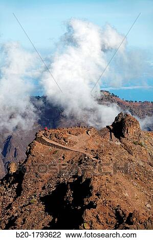 Roque de los Muchachos, Caldera de Taburiente National Park, La Palma, Canary Islands, Spain. View Large Photo Image Stock Image - Roque de los Muchachos, Caldera de Taburiente National Park, La Palma, Canary Islands, Spain.. Fotosearch