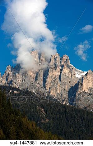 Rosengarten Group Mountains Catinaccio from Pozza Di Fassa, Dolomites, Trentino-Alto Adige, Italy, Europe View Large Photo Image Stock Image - Rosengarten Group Mountains Catinaccio from Pozza Di Fassa, Dolomites, Trentino-Alto Adige, Italy, Europe. Fotosearch