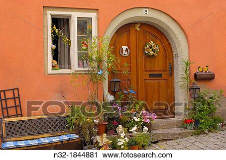Rothenburg ob der Tauber, Romantic Road, Romantische Strasse, Franconia, Bavaria, Germany, Europe. View Large Photo Image Stock Image - Rothenburg ob der Tauber, Romantic Road, Romantische Strasse, Franconia, Bavaria, Germany, Europe.. Fotosearch