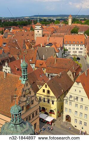 Rothenburg ob der Tauber, Romantic Road, Romantische Strasse, Franconia, Bavaria, Germany, Europe. View Large Photo Image Stock Photo - Rothenburg ob der Tauber, Romantic Road, Romantische Strasse, Franconia, Bavaria, Germany, Europe.. Fotosearch