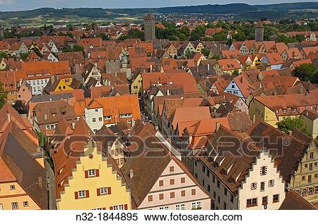 Rothenburg ob der Tauber, Romantic Road, Romantische Strasse, Franconia, Bavaria, Germany, Europe. View Large Photo Image Stock Photography - Rothenburg ob der Tauber, Romantic Road, Romantische Strasse, Franconia, Bavaria, Germany, Europe.. Fotosearch