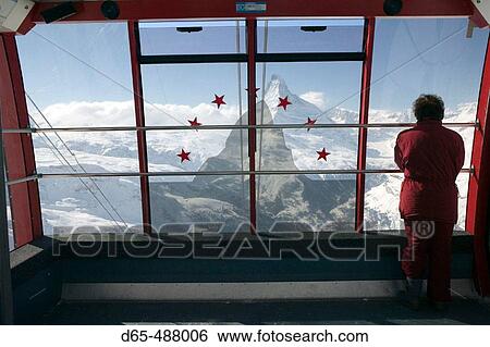 Rothorn (el. 3103 meters) / Winter. Visitor & view of The Matterhorn from Rothorn Cable Car. Zermatt. Wallis/Valais. Switzerland. View Large Photo Image Stock Photograph - Rothorn (el. 3103 meters) / Winter. Visitor & view of The Matterhorn from Rothorn Cable Car. Zermatt. Wallis/Valais. Switzerland.. Fotosearch