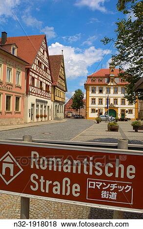 Rottingen, Town Hall, Romantische Strasse Romantic Road, Franconia, Bavaria, Germany, Europe. View Large Photo Image Stock Photo - Rottingen, Town Hall, Romantische Strasse Romantic Road, Franconia, Bavaria, Germany, Europe.. Fotosearch
