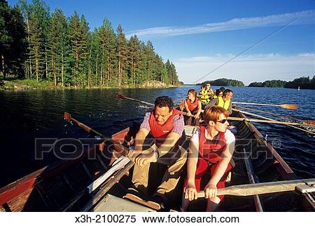 rowing boat trip on a lake in Linnansaari National Park, Savonia region, Finland, Northern Europe. View Large Photo Image Stock Photography - rowing boat trip on a lake in Linnansaari National Park, Savonia region, Finland, Northern Europe.. Fotosearch