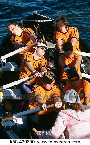 Stock Image - Rowing competition. Amsterdam, Netherlands.. Fotosearch