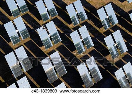 Rows of solar panels, so-called heliostats, generating energy at one of Europe's biggest solar energy fields in the Tabernas Desert, Europe's only true desert Almer? a province, Andaluc? a, Spain View Large Photo Image Stock Photo - Rows of solar panels, so-called heliostats, generating energy at one of Europe's biggest solar energy fields in the Tabernas Desert, Europe's only true desert Almer? a province, Andaluc? a, Spain. Fotosearch