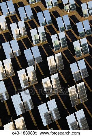 Rows of solar panels, so-called heliostats, generating energy at one of Europe's biggest solar energy fields in the Tabernas Desert, Europe's only true desert Almer? a province, Andaluc? a, Spain View Large Photo Image Stock Photography - Rows of solar panels, so-called heliostats, generating energy at one of Europe's biggest solar energy fields in the Tabernas Desert, Europe's only true desert Almer? a province, Andaluc? a, Spain. Fotosearch