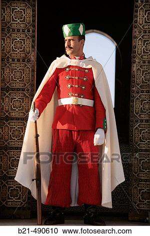 Royal Guard at the Mohamed V Mausoleum, at Rabat. Morocco. View Large Photo Image Stock Image - Royal Guard at the Mohamed V Mausoleum, at Rabat. Morocco.. Fotosearch