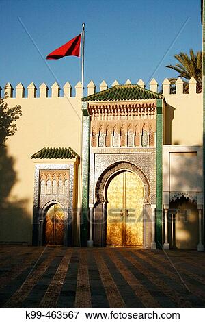 Royal Palace. Fes el Jedid, Fes. Morocco View Large Photo Image Stock Photo - Royal Palace. Fes el Jedid, Fes. Morocco. Fotosearch