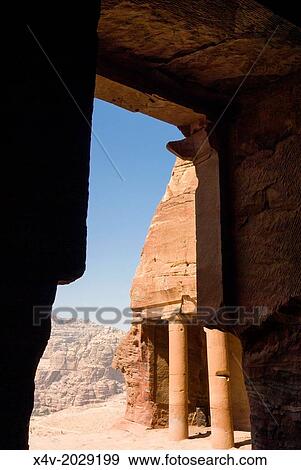 Stock Photo - Royal Tombs, Petra, UNESCO Heritage Site, Jordan, Middle East.. Fotosearch