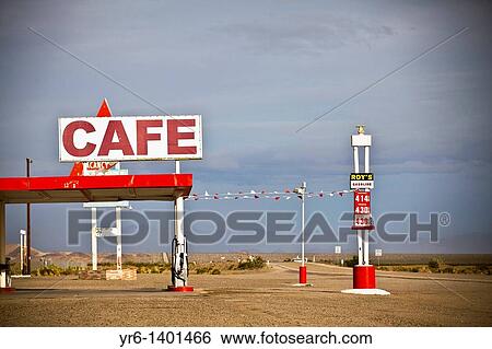 Roy's Motel & Cafe, historic landmark along the old Route 66 in the Mojave Desert Amboy, CA View Large Photo Image Stock Photograph - Roy's Motel & Cafe, historic landmark along the old Route 66 in the Mojave Desert Amboy, CA. Fotosearch