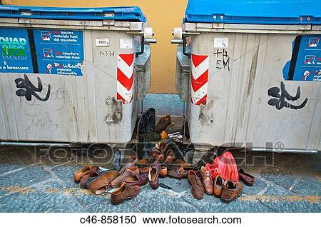 Stock Image - Rubbish. Florence. Tuscany. Italy.. Fotosearch