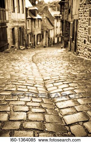 Rue du Jerzual, Dinan C? tes d? Armor, Bretagne, France View Large Photo Image Stock Photography - Rue du Jerzual, Dinan C? tes d? Armor, Bretagne, France. Fotosearch