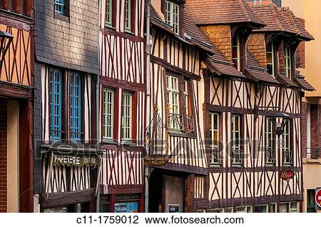 Rue Martainville, Rouen, France, Europe View Large Photo Image Stock Image - Rue Martainville, Rouen, France, Europe. Fotosearch