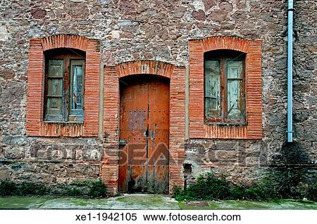 ruined house, Pons Colony, Puig-Reig, Catalonia, Spain. View Large Photo Image Stock Photography - ruined house, Pons Colony, Puig-Reig, Catalonia, Spain.. Fotosearch