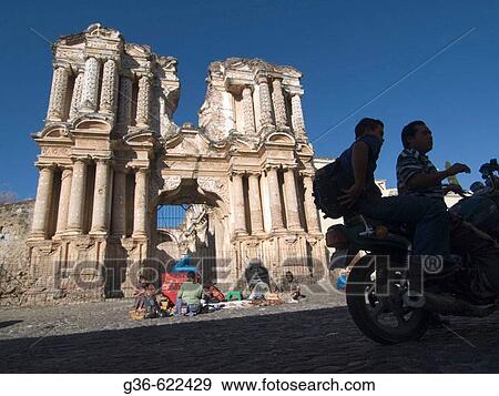 Ruins of a church destroyed in one of the region's many earthquakes/mudslides in Antigua, Guatemala View Large Photo Image Stock Photo - Ruins of a church destroyed in one of the region's many earthquakes/mudslides in Antigua, Guatemala. Fotosearch