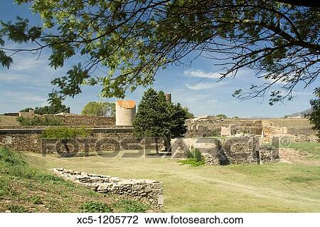 Ruins of building in fortification complex, Citadel of Roses, Girona province, Catalonia, Spain View Large Photo Image Stock Image - Ruins of building in fortification complex, Citadel of Roses, Girona province, Catalonia, Spain. Fotosearch