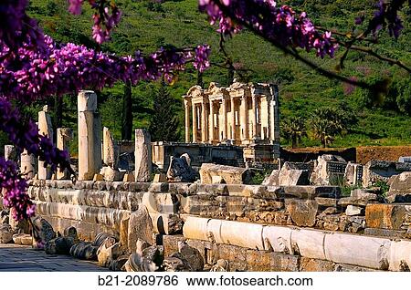 Ruins of Ephesus, Turkey View Large Photo Image Stock Photograph - Ruins of Ephesus, Turkey. Fotosearch