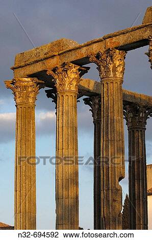 Ruins of Roman temple of Diana at Evora, Alentejo. Portugal View Large Photo Image Stock Image - Ruins of Roman temple of Diana at Evora, Alentejo. Portugal. Fotosearch