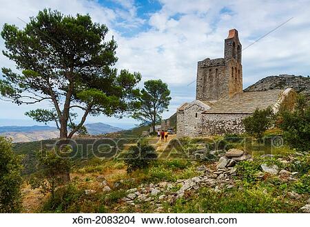Ruins of Santa Creu de Roda medieval town. El Port de la Selva. Costa Brava, Girona. Catalonia, Spain, Europe. View Large Photo Image Picture - Ruins of Santa Creu de Roda medieval town. El Port de la Selva. Costa Brava, Girona. Catalonia, Spain, Europe.. Fotosearch