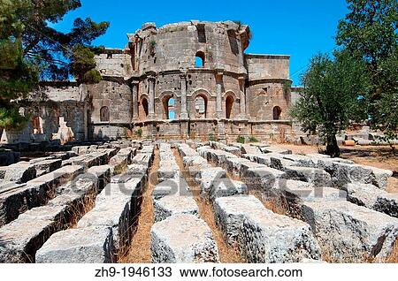 Ruins of the Church of Saint Simeon Stylites, Syria. View Large Photo Image Stock Image - Ruins of the Church of Saint Simeon Stylites, Syria.. Fotosearch