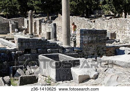Stock Photography - Ruins of the Roman ancient city, early burial place for Christian, Salona, Croatia. Fotosearch