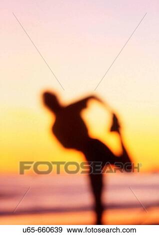 Runner, stretching, beach, Santa Barbara, CA, USA. View Large Photo Image Stock Photo - Runner, stretching, beach, Santa Barbara, CA, USA.. Fotosearch
