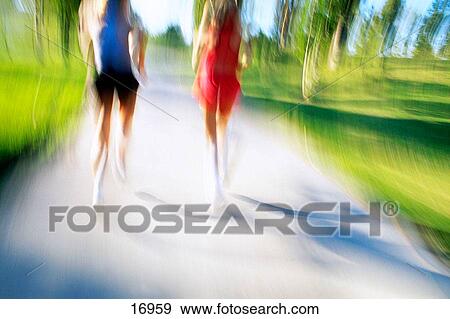 Stock Photo - Running together. Fotosearch