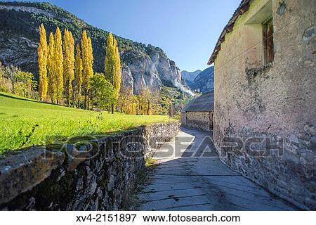 Rural architecture of Serveto small village, Gistain Valley, Huesca, Pyrenees. View Large Photo Image Stock Photo - Rural architecture of Serveto small village, Gistain Valley, Huesca, Pyrenees.. Fotosearch