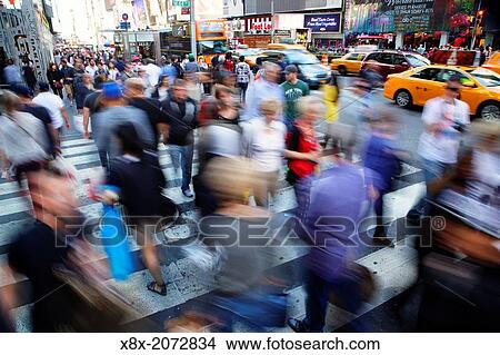 Rush hour in Time Square, New York City, USA. View Large Photo Image Picture - Rush hour in Time Square, New York City, USA.. Fotosearch