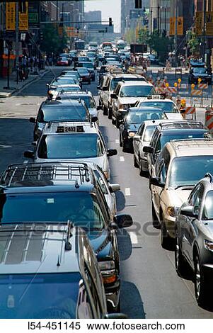 Rush hour traffic in downtown Chicago Illinois. USA. View Large Photo Image Stock Photography - Rush hour traffic in downtown Chicago Illinois. USA.. Fotosearch