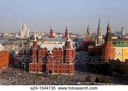 Stock Photography - Rusia, Moscow City, History Museum Bldg, Red Square and the Kremlin. Fotosearch