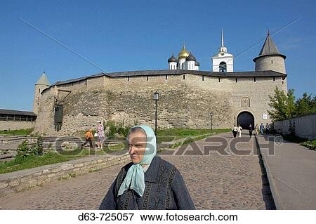 RUSSIA Exterior of the Kremlin at Pskov View Large Photo Image Stock Photo - RUSSIA Exterior of the Kremlin at Pskov. Fotosearch