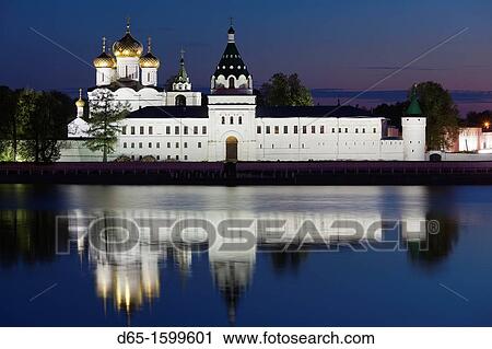 Russia, Kostroma Oblast, Golden Ring, Kostroma, Monastery of Saint Ipaty and Kostroma River, evening View Large Photo Image Stock Image - Russia, Kostroma Oblast, Golden Ring, Kostroma, Monastery of Saint Ipaty and Kostroma River, evening. Fotosearch