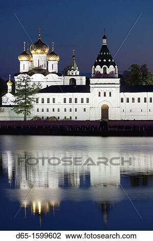 Russia, Kostroma Oblast, Golden Ring, Kostroma, Monastery of Saint Ipaty and Kostroma River, evening View Large Photo Image Stock Image - Russia, Kostroma Oblast, Golden Ring, Kostroma, Monastery of Saint Ipaty and Kostroma River, evening. Fotosearch