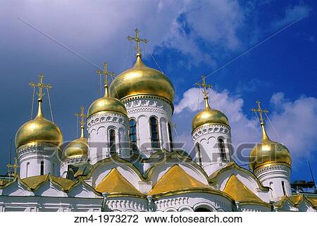 RUSSIA, MOSCOW, INSIDE KREMLIN, CATHEDRAL OF THE ANNUNCIATION, GOLDEN DOMES. View Large Photo Image Stock Image - RUSSIA, MOSCOW, INSIDE KREMLIN, CATHEDRAL OF THE ANNUNCIATION, GOLDEN DOMES.. Fotosearch