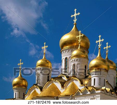 Stock Photograph - Russia, Moscow, Kremlin, Cathedral of the Annunciation,. Fotosearch