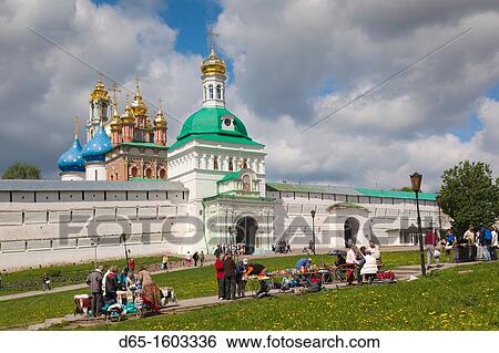 Russia, Moscow Oblast, Golden Ring, Sergiev Posad, Trinity Monastery of Saint Sergius View Large Photo Image Stock Photograph - Russia, Moscow Oblast, Golden Ring, Sergiev Posad, Trinity Monastery of Saint Sergius. Fotosearch