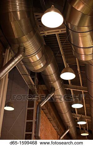 Russia, Moscow Oblast, Moscow, Basmanny-area, Vinzavod, former wine-bottling factory now renovated arts center, ceiling lights View Large Photo Image Stock Photo - Russia, Moscow Oblast, Moscow, Basmanny-area, Vinzavod, former wine-bottling factory now renovated arts center, ceiling lights. Fotosearch