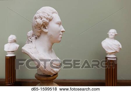 Stock Photo - Russia, Moscow Oblast, Moscow, Zamoskvorechiye-area, Tretyakov Art Gallery, bust of F N Golitsin by Fedot Shubin. Fotosearch