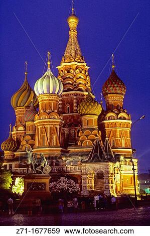 Stock Photo - Russia Moscow Red Square St Basil s Cathedral. Fotosearch